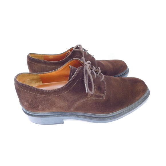 TOD'S SUEDE DARK BROWN LACED LOAFERS SIZE 7.5 - Picture 5 of 11